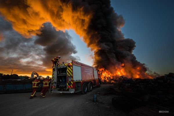Vues des incendies en Gironde et Landes - Photo SDIS 64.