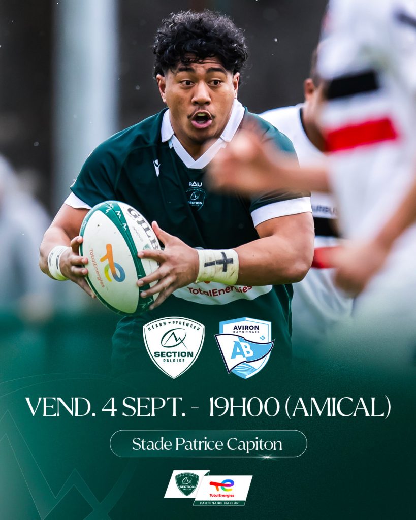 Match amical Section Paloise - Aviron Bayonnais (Espoirs) le 4 septembre à Mourenx